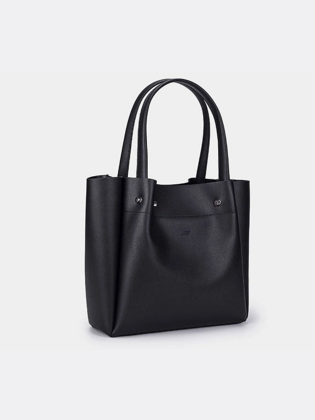 Functional Form Everyday Functionality Minimalist Leather Tote Handbag with Open Top Design