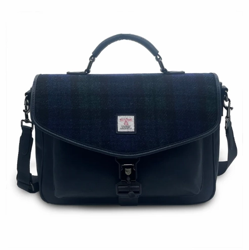 Pocket Friendly Elegant Detail Islander? Laptop Bag with Harris Tweed?