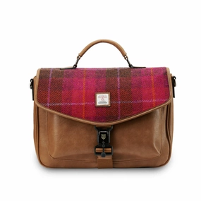 Trendy Accessory Strong Grip Islander? Laptop Bag with Harris Tweed?