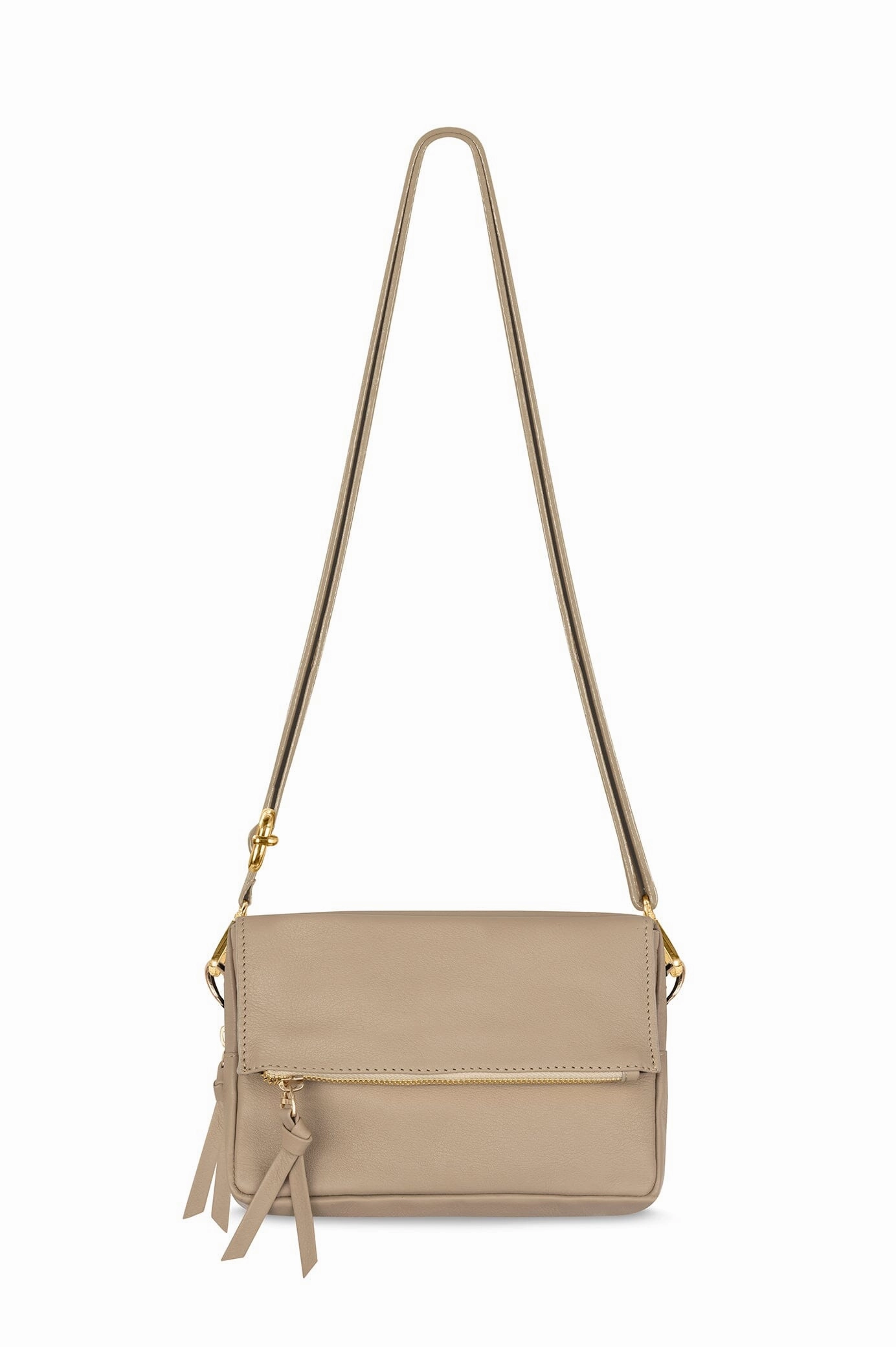 work commute Compact Carry Philippa Leather Bag Nude