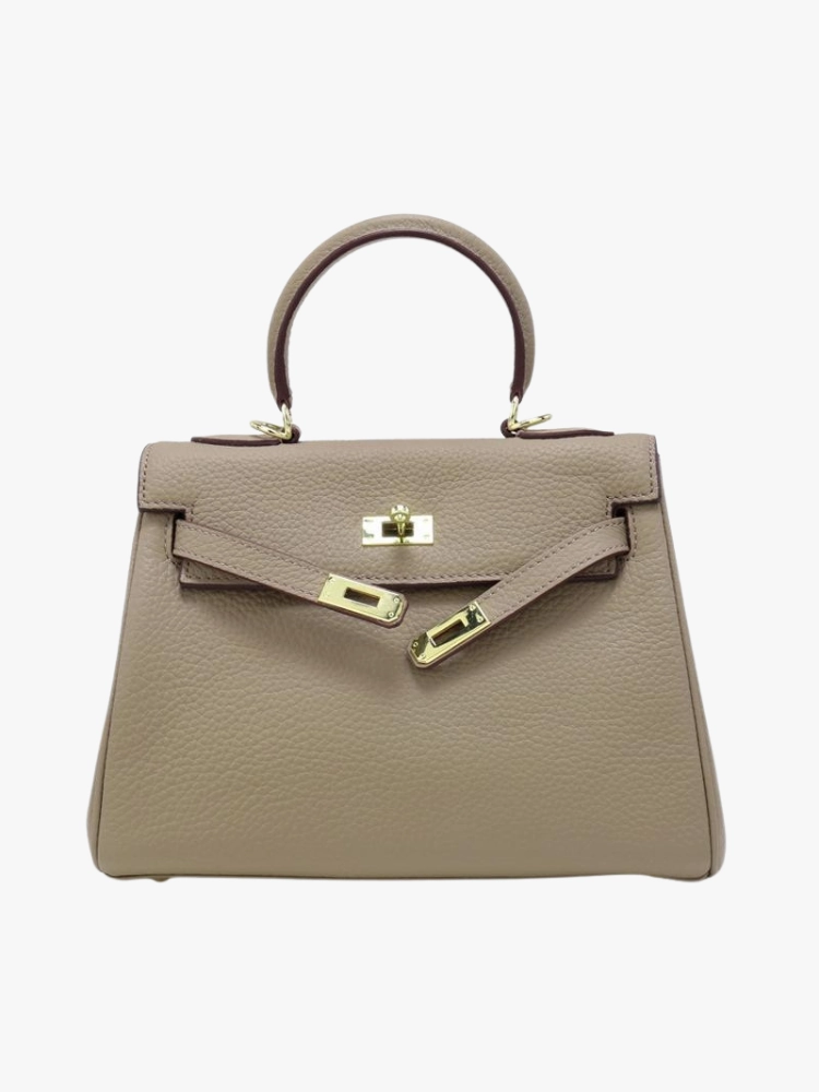 Mireza | Taupe Textured Leather Handbag ?C Elegant & Versatile Versatile for daily use as well as travel