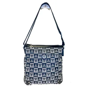 Misty Genuine Leather Monogram Crossbody Bag  [Made in Italy] Practical Travel