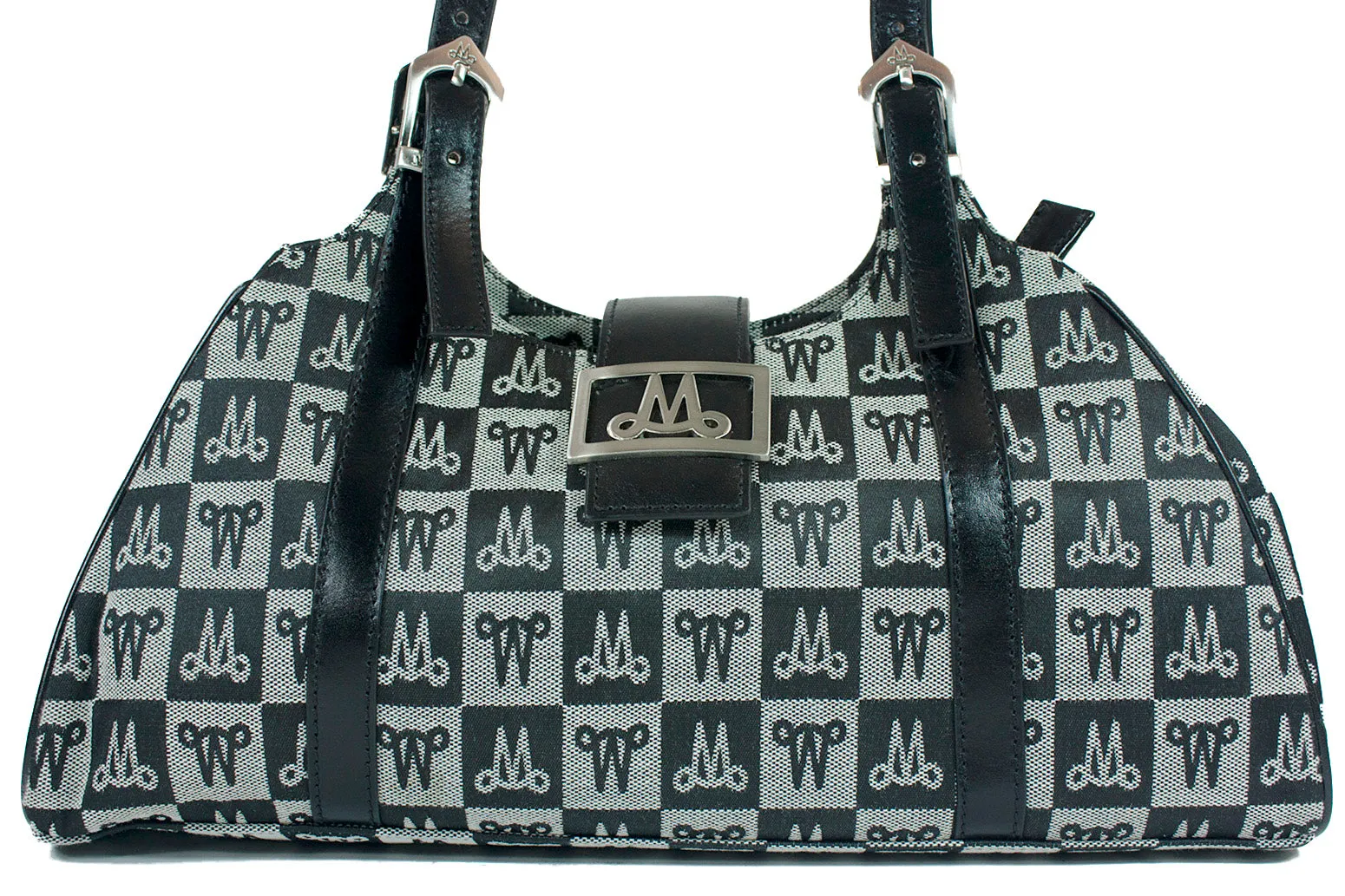 Misty Monogram Genuine Leather Checkered Handbag Classic Elegance