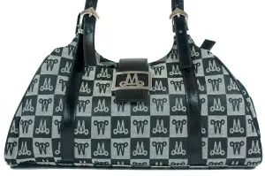 Misty Monogram Genuine Leather Checkered Handbag Classic Elegance