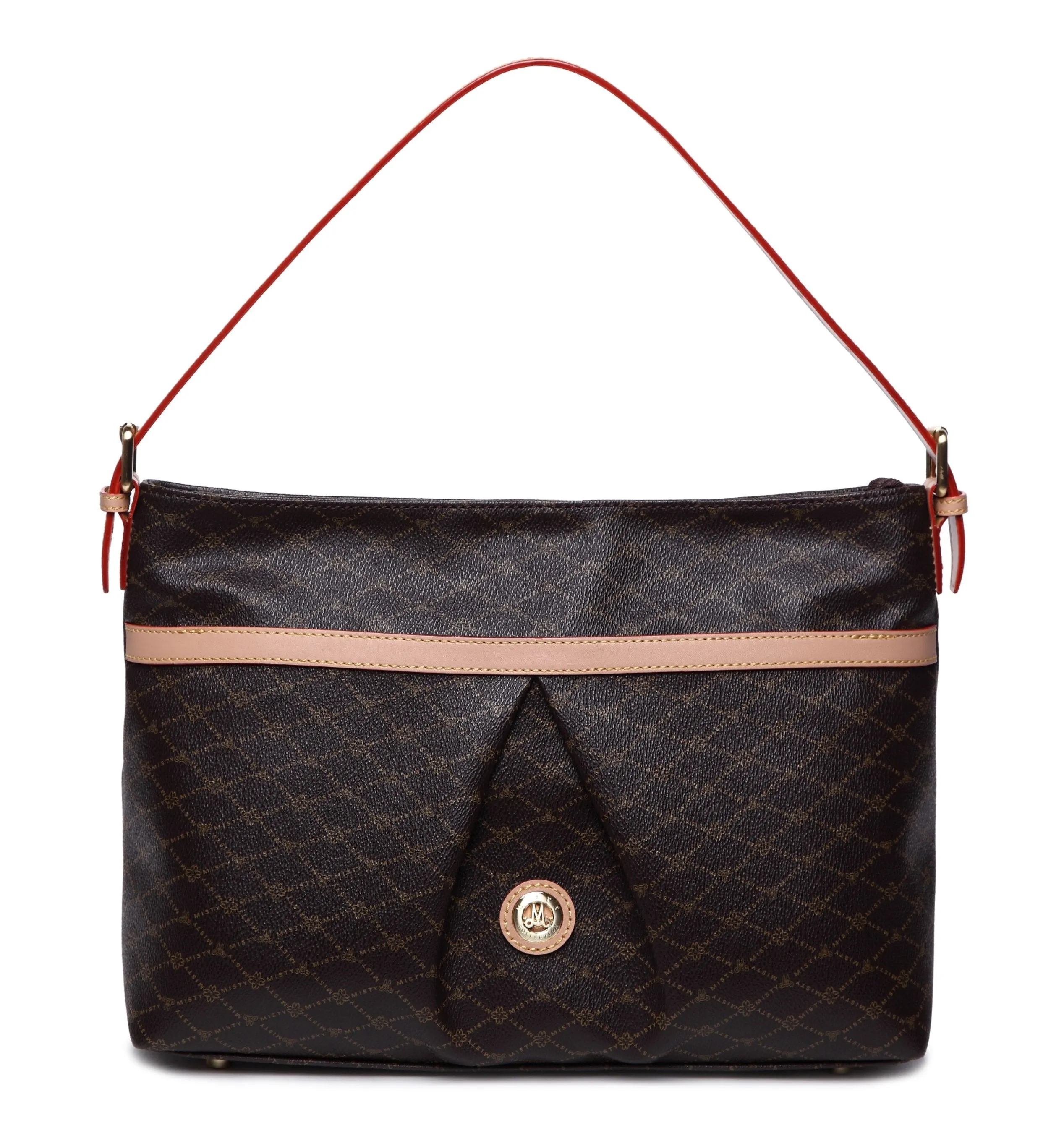 Durable fabric pouch Misty Roaring Elegance  Genuine Leather Purse  [Made in Italy]