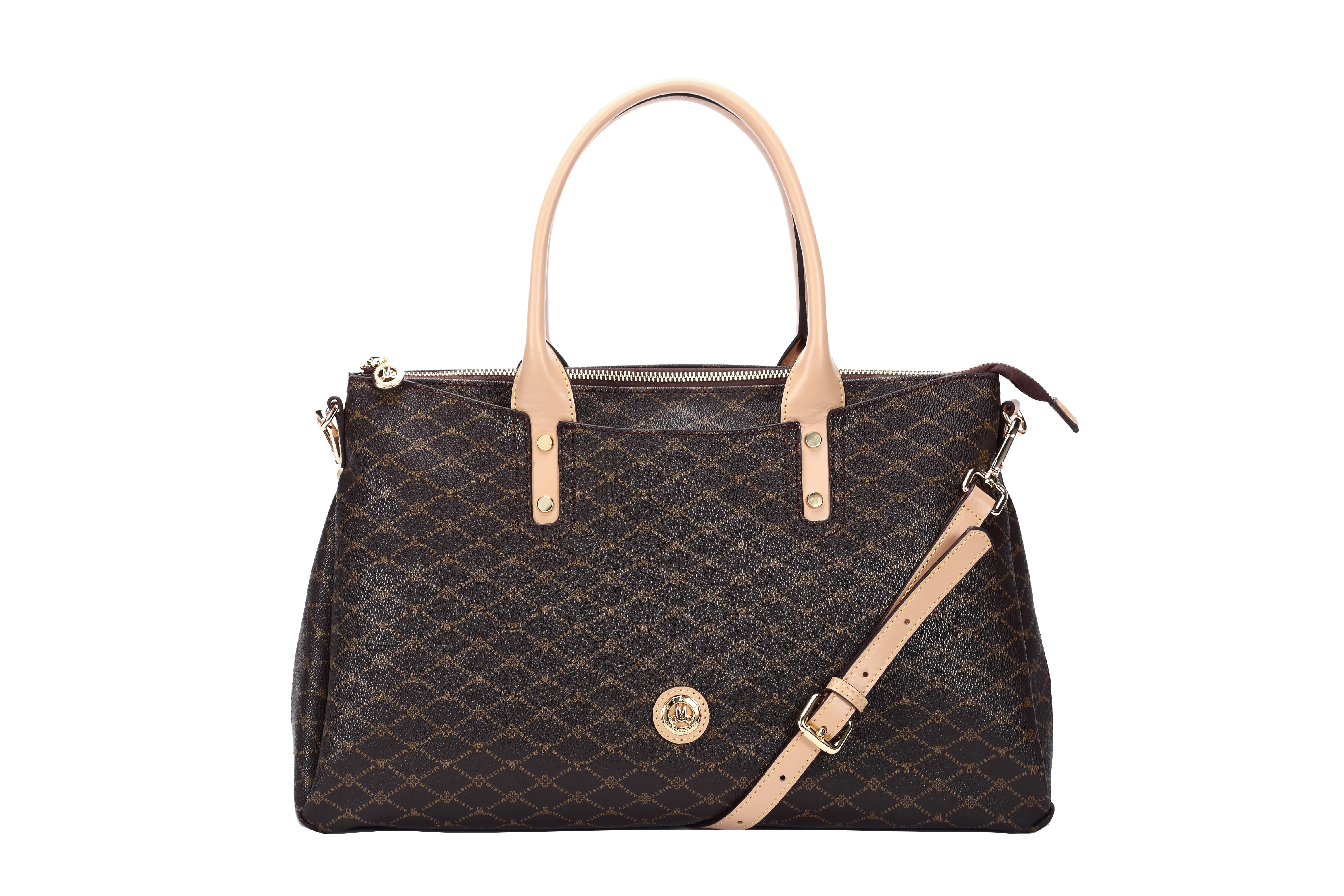 Misty U.S.A.  Genuine Leather Golden Breeze Handbag  [Made in Italy] Durable Detail Casual Aesthetic