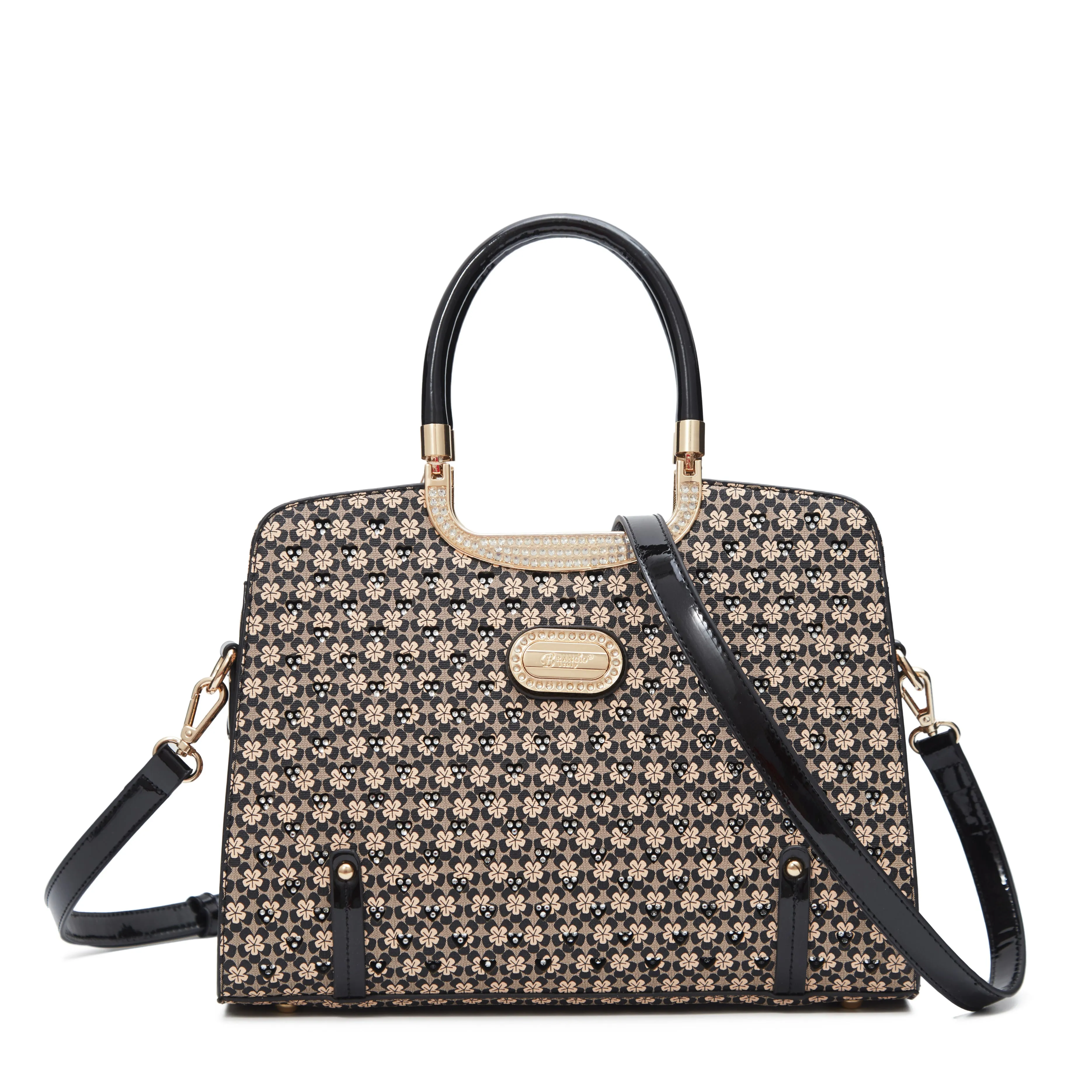 Sleek Form Sophisticated Design Brangio Italy Galaxy Stars Clover Stars Designer Tote Bag