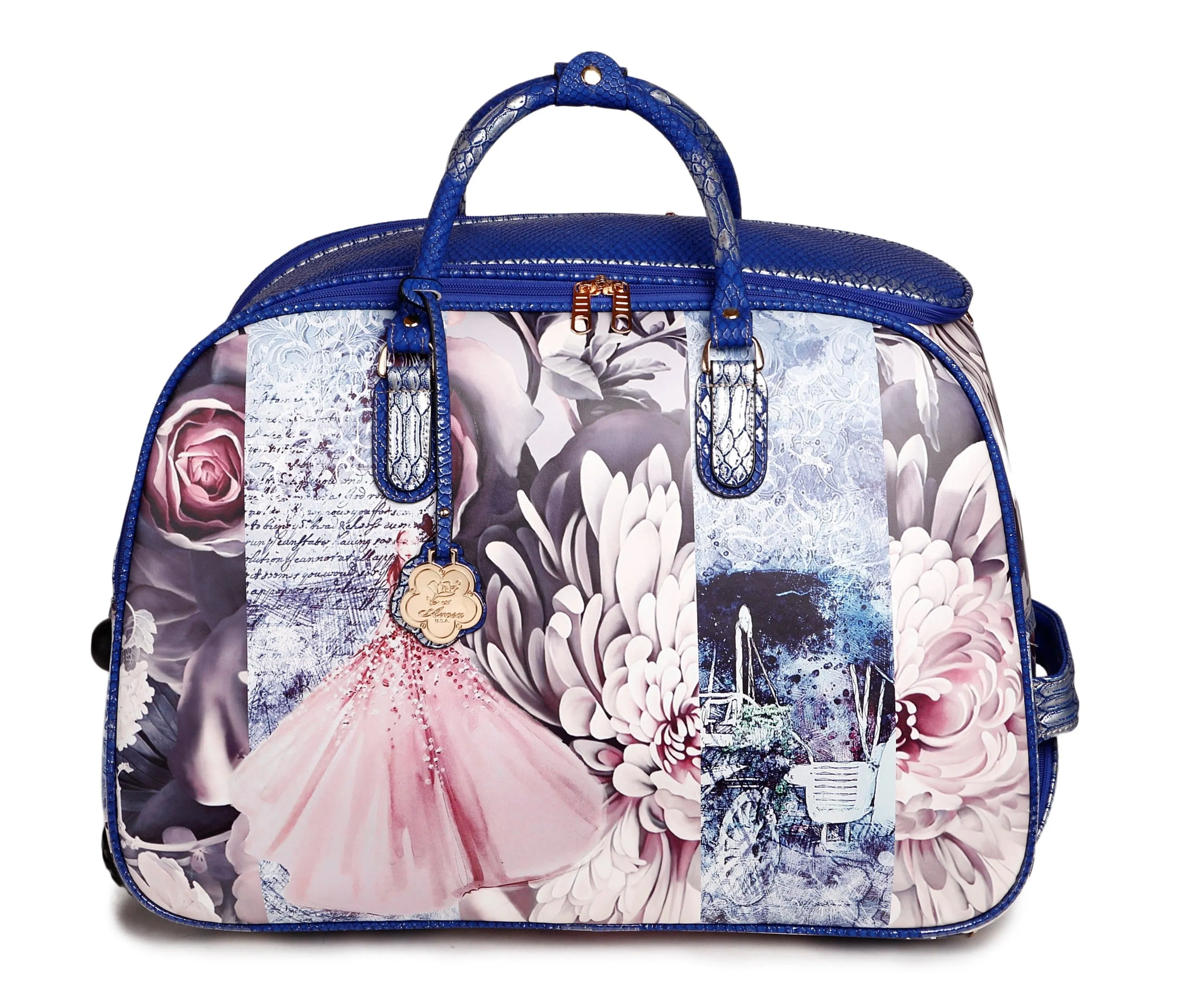 Classic Everyday Blossomz Rolling Duffle Bag