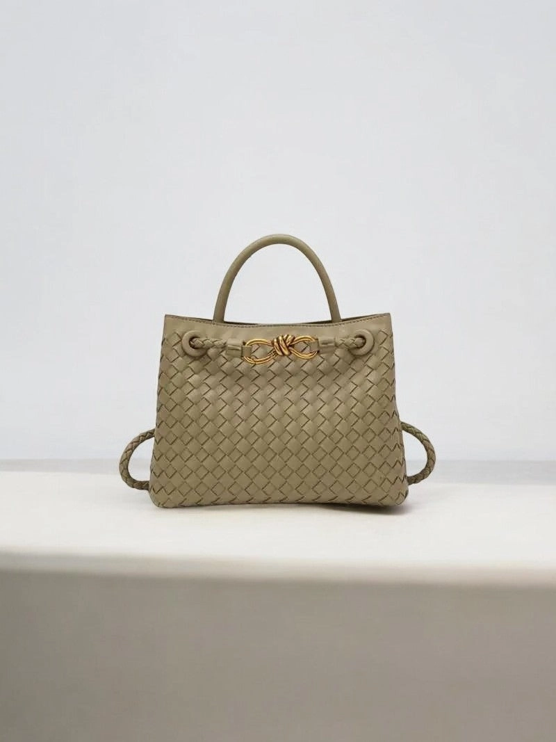 Timeless Attitude Earth Palette Alyn | Black Woven Mini Leather Tote Bag ?C Effortless Elegance & Timeless Appeal