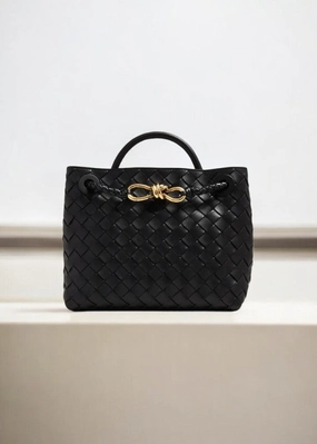 Alyn | Black Woven Mini Leather Tote Bag ?C Effortless Elegance & Timeless Appeal Artisan Construction