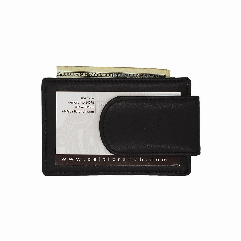 Leather Magnetic Money Clip & Card Holder Daily Structure Weekend Carry