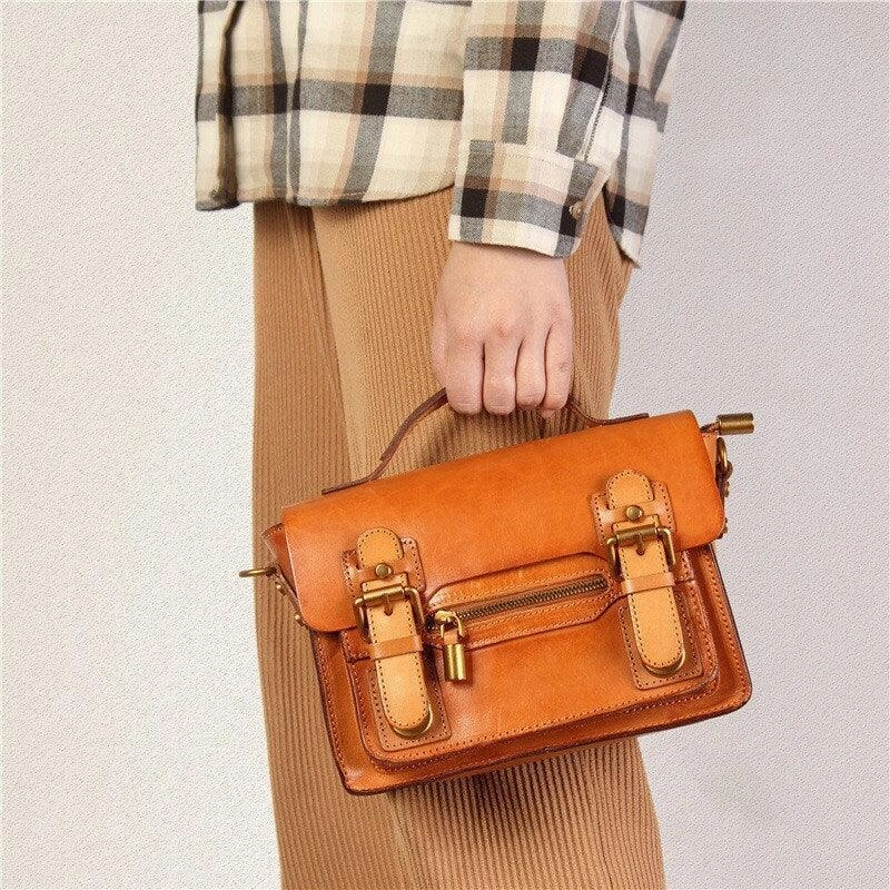 Small Purse Vegetable Tanned Leather, Original Crossbody Handmade Handbag, Luxury Leather bag, Veg Leather Shoulder Bag, Gift For Her Classic Functionality Comfort Everyday