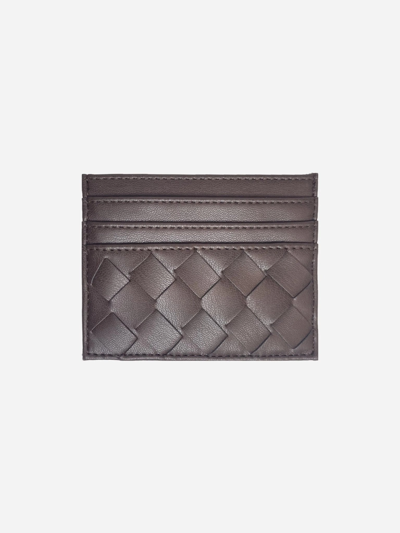 Isabella | Burgundy Woven Leather Cardholder ?C Sleek & Stylish Trendy Accessory Daily Utility