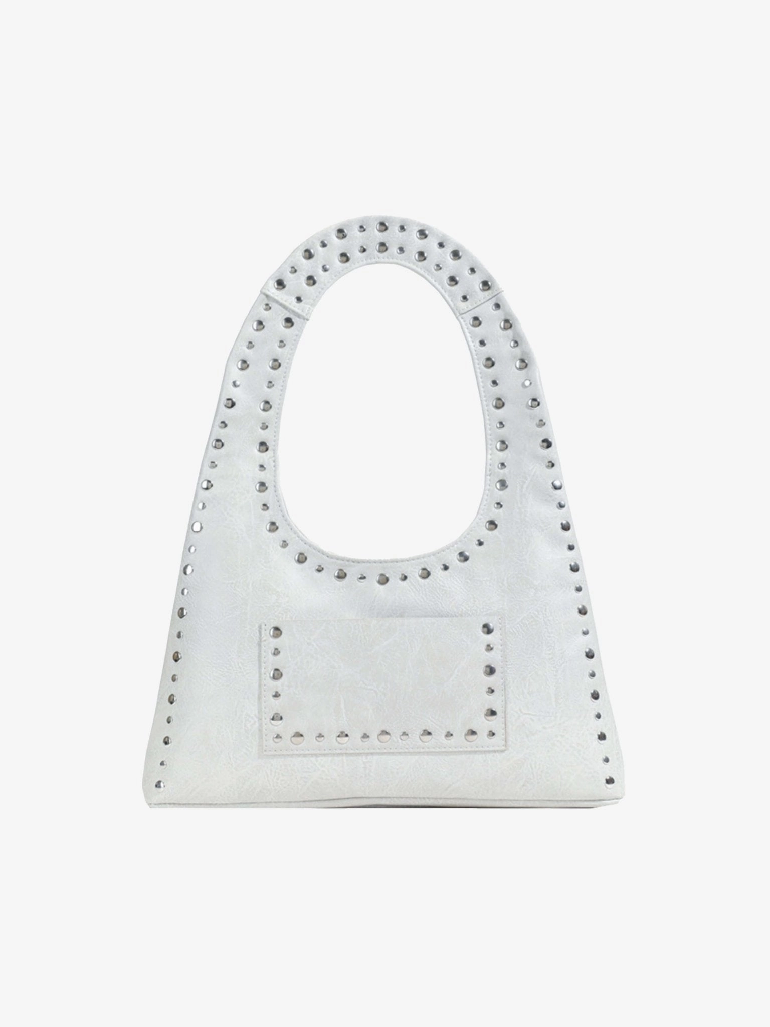 outdoor durability Stefani Studded Tote Bag ?C Chic Structured Handbag with Gold-Tone Detailing