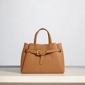 Color Accent Elena | Elegant Structured Satchel Bag with Buckle Detail