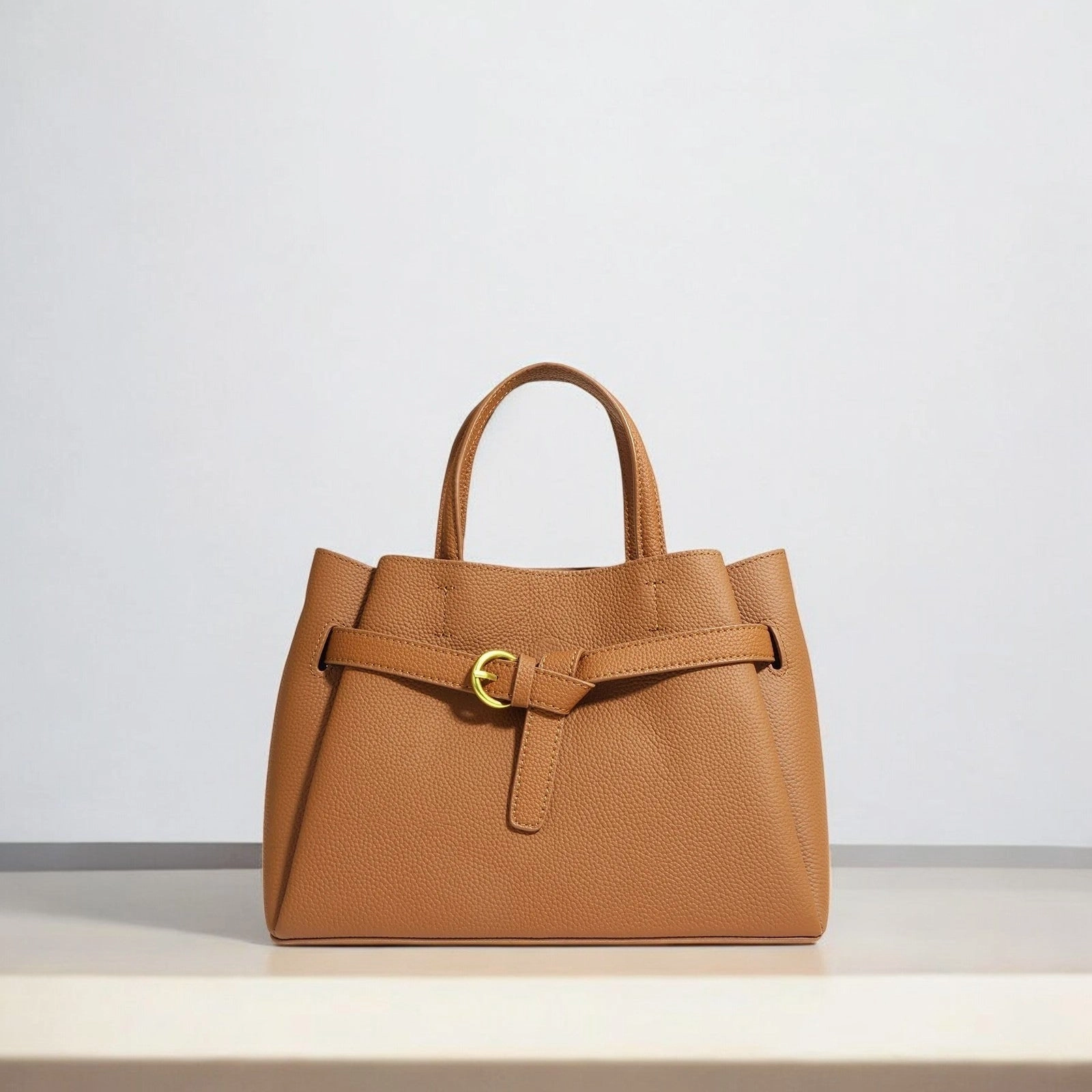 Refined Look Elena | Elegant Structured Satchel Bag with Buckle Detail