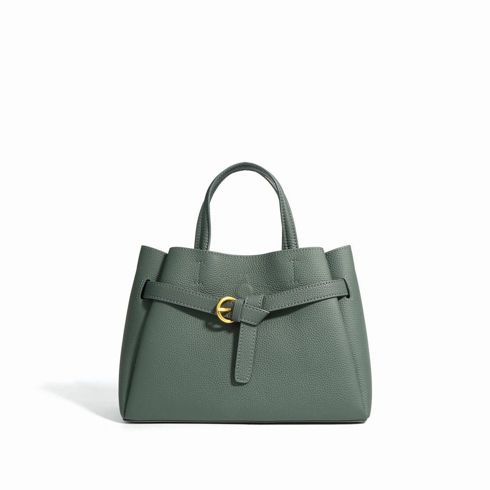 Elena | Elegant Structured Satchel Bag with Buckle Detail Large-capacity handbag