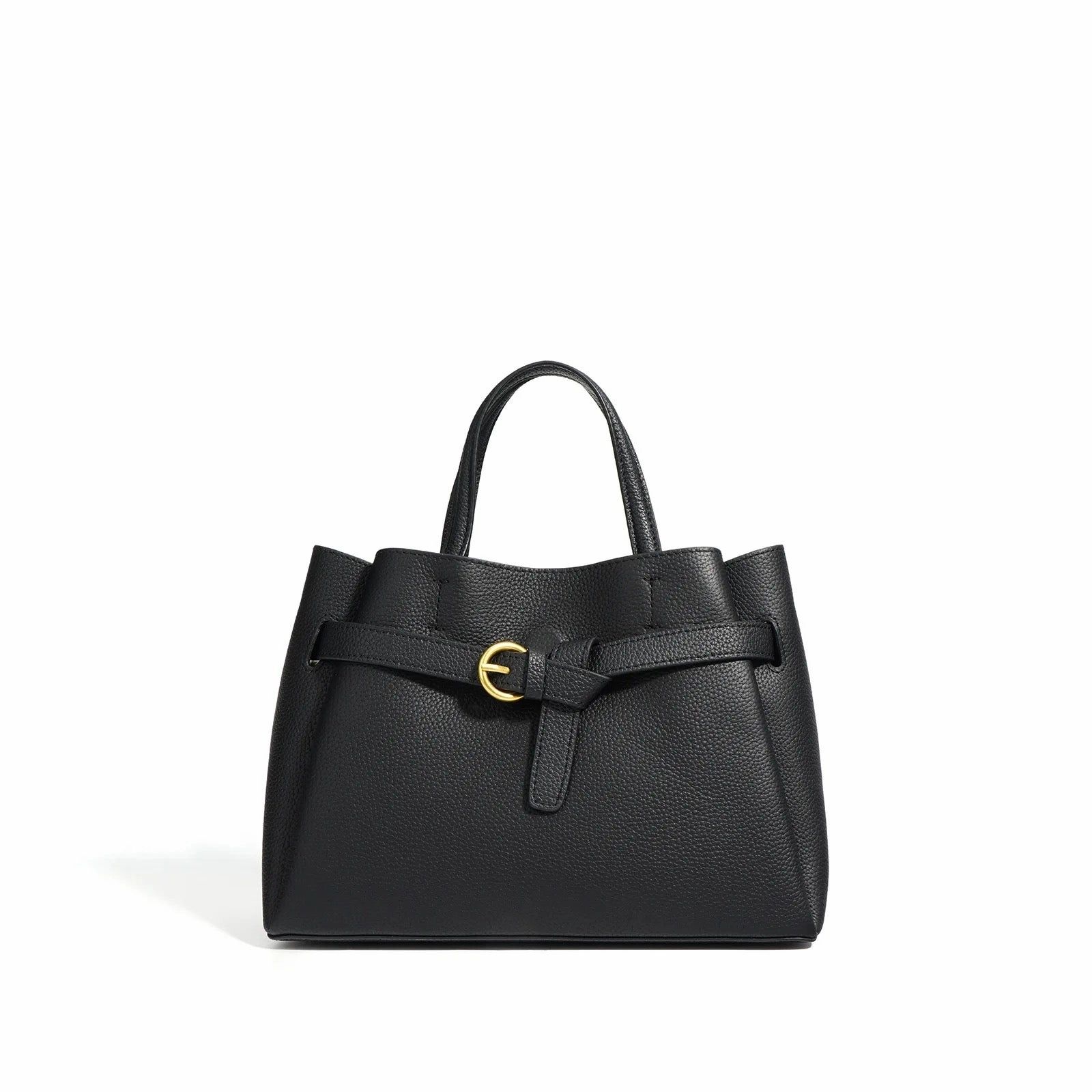 Modern Everyday Elena | Elegant Structured Satchel Bag with Buckle Detail