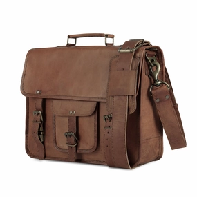 Functional Motion Vintage 15-Inch Laptop Messenger Bag ?C Leather Briefcase & Satchel for Men and Women