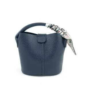 Nancy Navy Tote BC Bag with Scarf Vintage Appeal