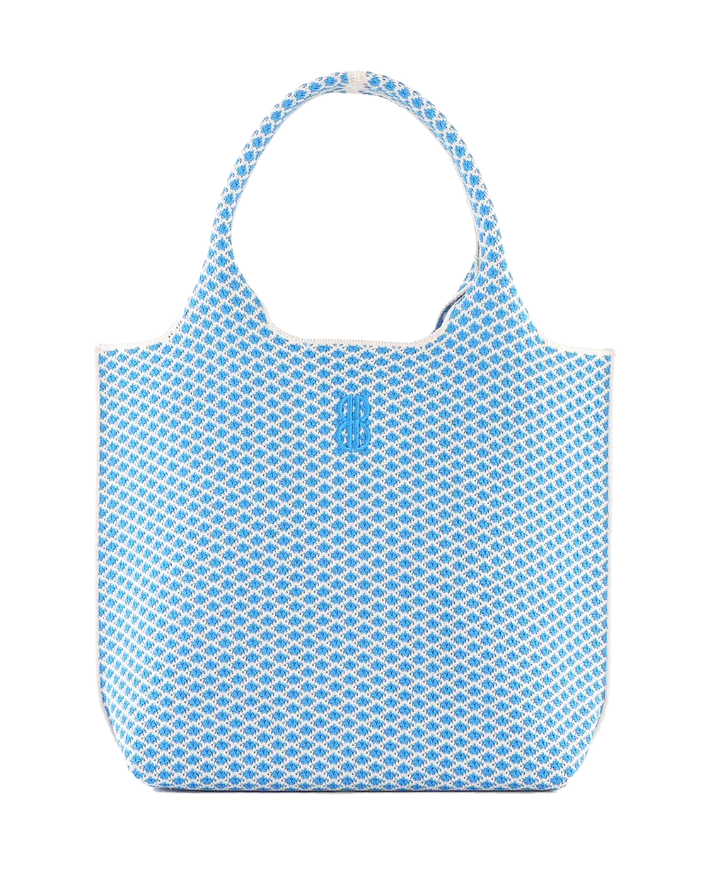 Classic Design Reusable Daily Sutton City Tote - Blue Diamond - Small