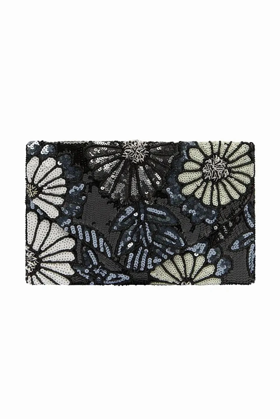Nova Sequinned Clutch Bag Black Durable Simplicity Daily Essential
