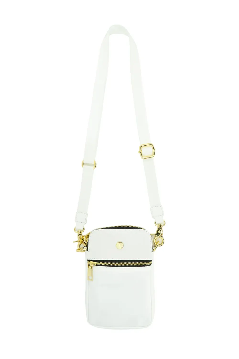 Nylon Cellphone Crossbody | White Durable Performance Designed with comfort and ease of use in mind