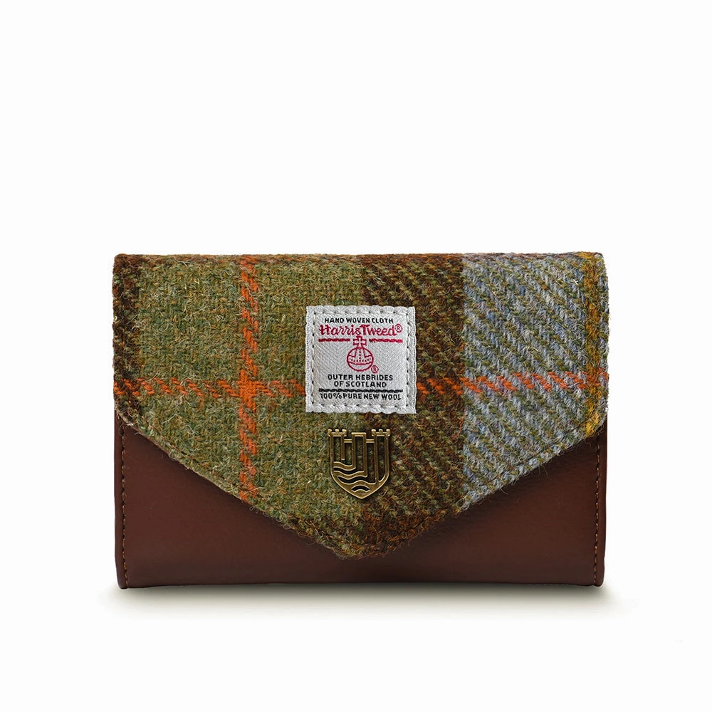 Sleek Accessory Islander? Small Clasp Purse with Harris Tweed?