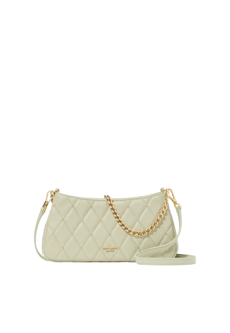 Functional design ensures all your items are easily accessible Kate Spade Carey Quilted Studs Small Convertible Crossbody Bag In Sage Bundle KL886