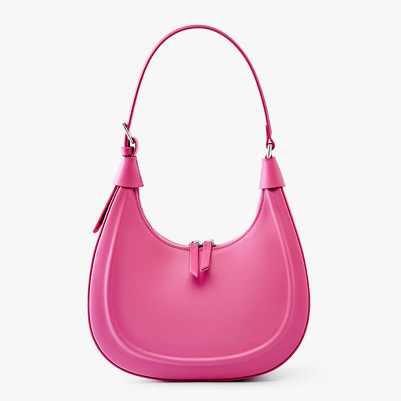 Daily Functionality Dahlia Crescent Shoulder Bag ?C Sleek Black Minimalist Design