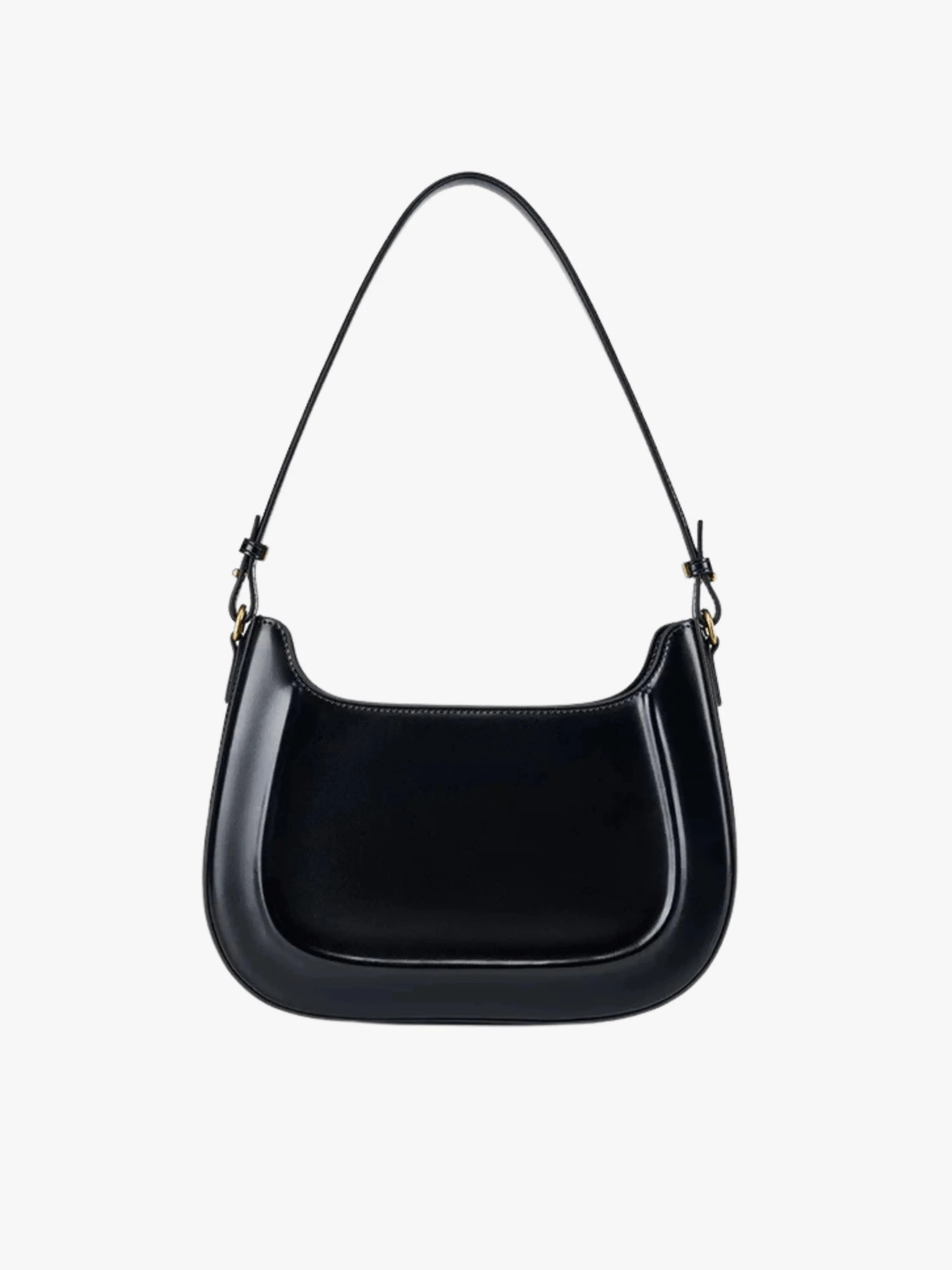 Celeste | Black Patent Leather Shoulder Bag ?C Sleek & Sophisticated Comfortable fit with adjustable straps Versatile Outfit Match