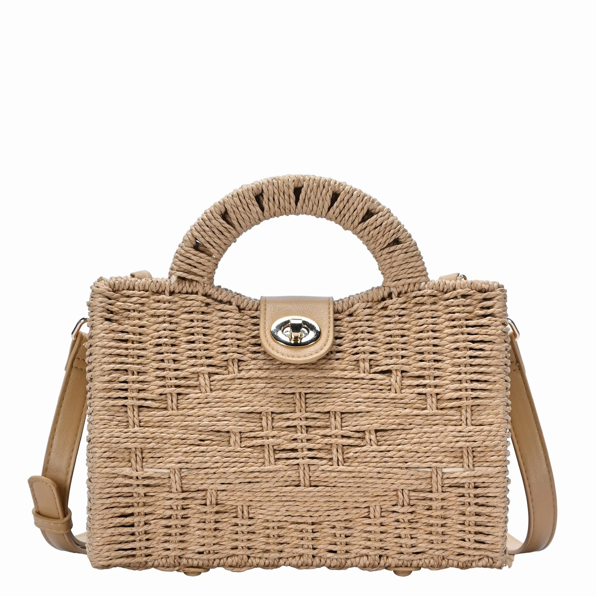 Versatile Outfit Match Maple Straw Crossbody