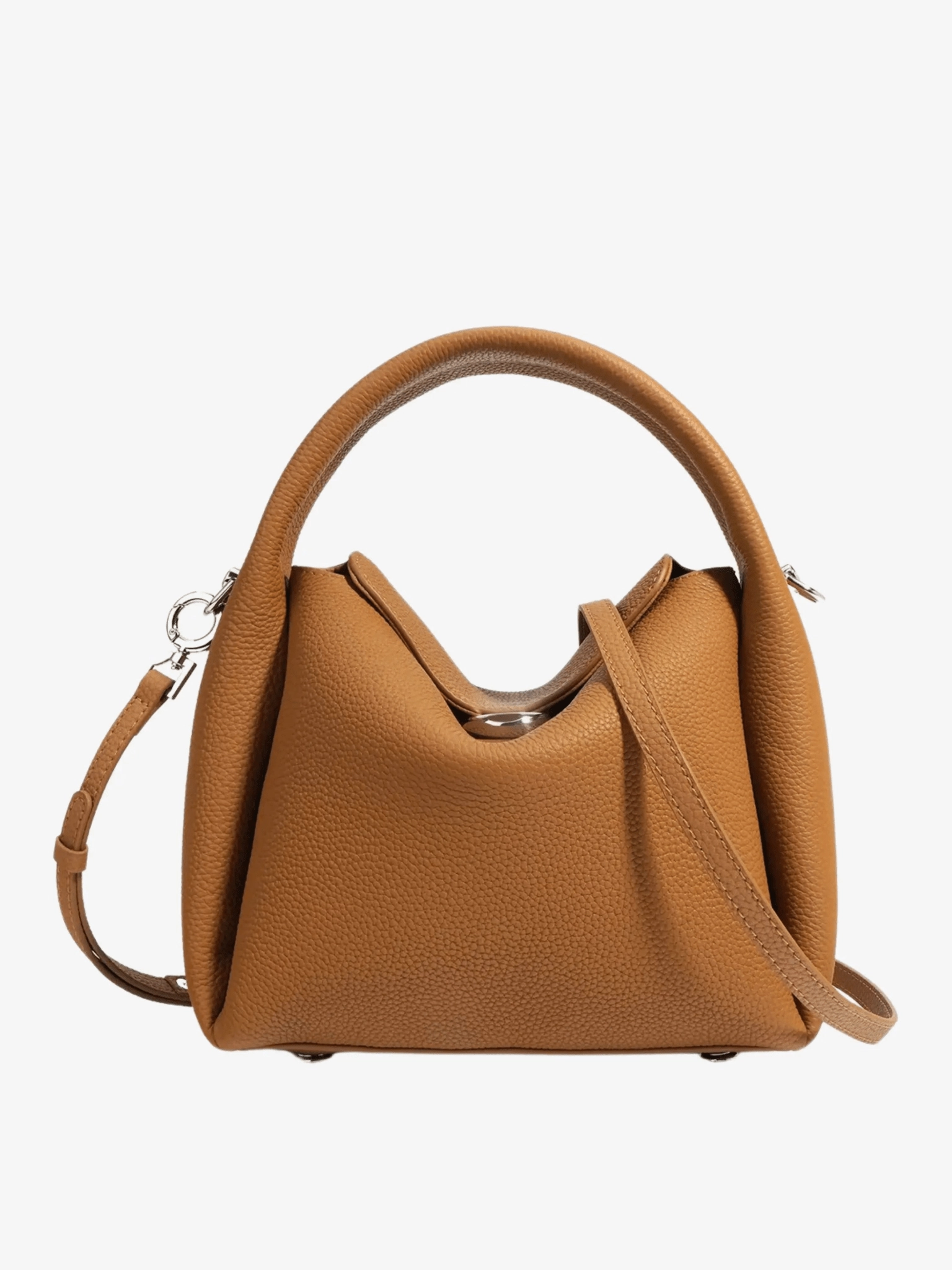 Minimal accessory Streamlined Form Elara | Soft Tan Leather Handbag ?C Elegant & Versatile