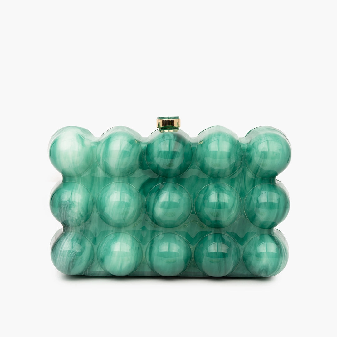 Pearl Bubble Clutch ?C Sculptural Acrylic Evening Bag Minimal accessory
