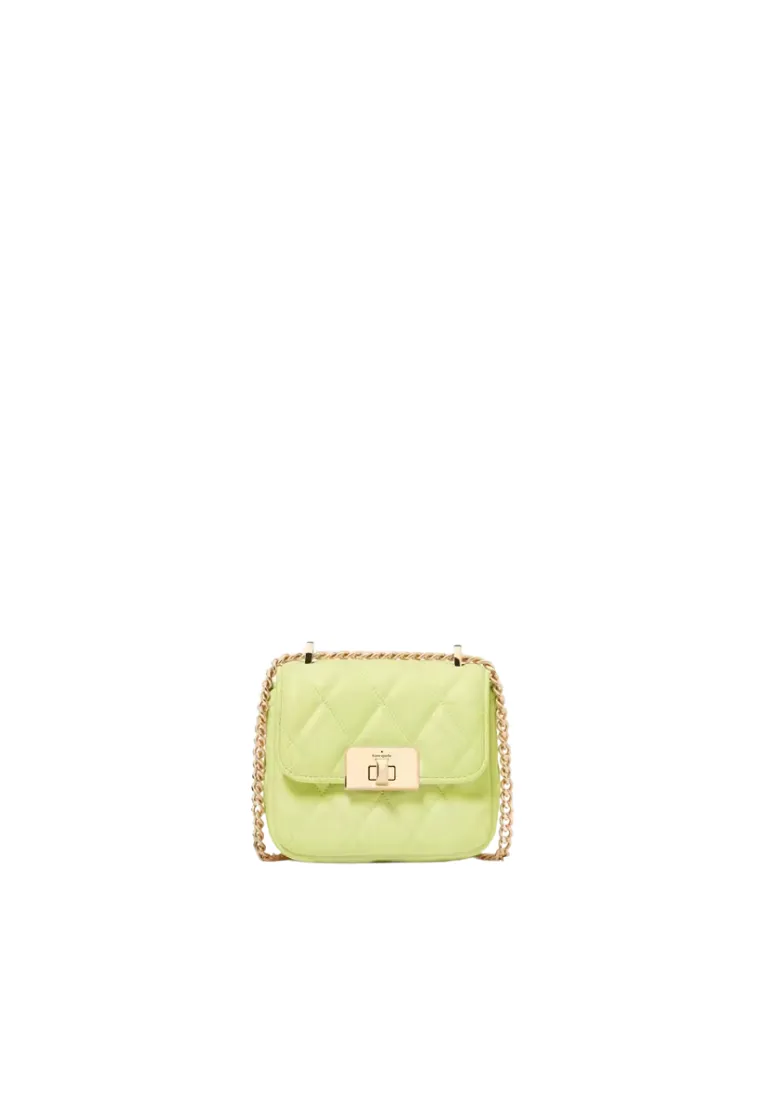 Adjustable Design Classic Modern Touch Kate Spade Carey Quilted Micro Flap Crossbody Bag In Lime Slushy KJ956