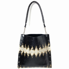 Simple Functionality Bronze Python Tote Bag (horizontal)