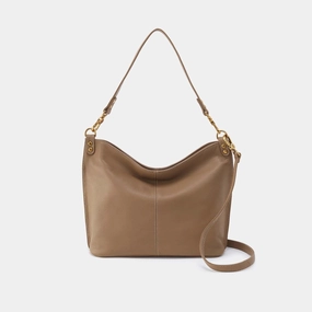 Pier Shoulder Bag in Pebbled Leather - Cedar Sagebrush Travel Edge Fashion Evening