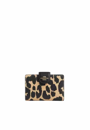 Coach Medium Corner Zip Wallet In Leopard Multi CBT25 Vintage Style