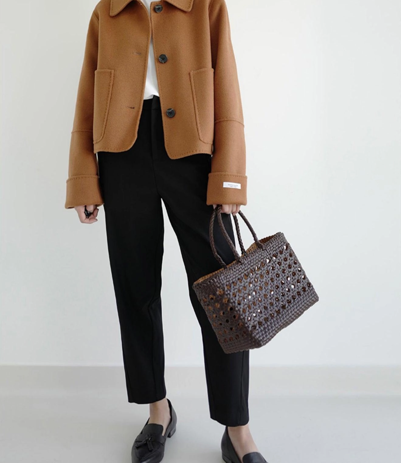 Eco Friendly Smart Durability Genuine Leather Hand Woven Cuboid Shaped Ladies Tote Bag | Open Rattan Woven Triple Jump Bamboo Ladies Hobo Holiday Bag, Weekend Basket Bag