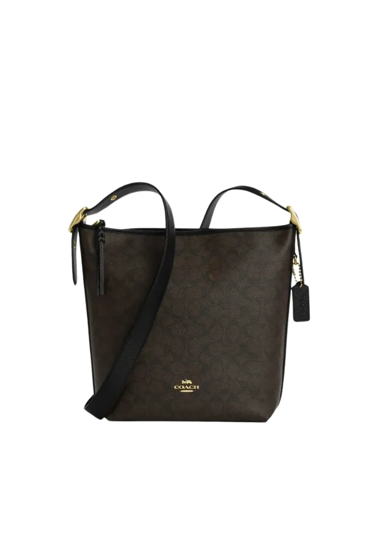 Coach Val Duffle Crossbody Bag Signature Canvas In Walnut Black CAB12 Comfortable enough for extended wear without strain Minimal Style