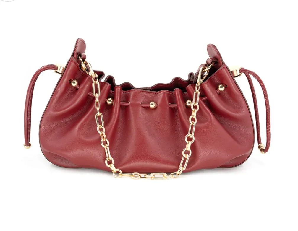 Stylish Element Charley Burgundy Chain Tote BC Bag