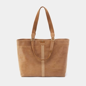 Elegant Craft Romy Max Tote in Buffed Leather - Whiskey