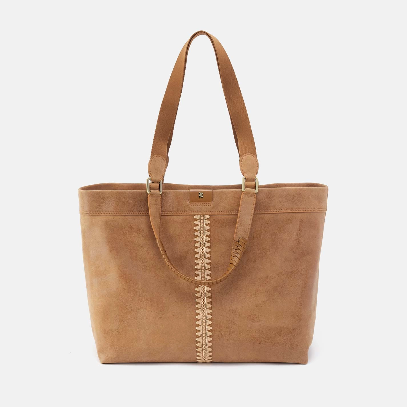 Romy Max Tote in Buffed Leather - Whiskey Compact Storage