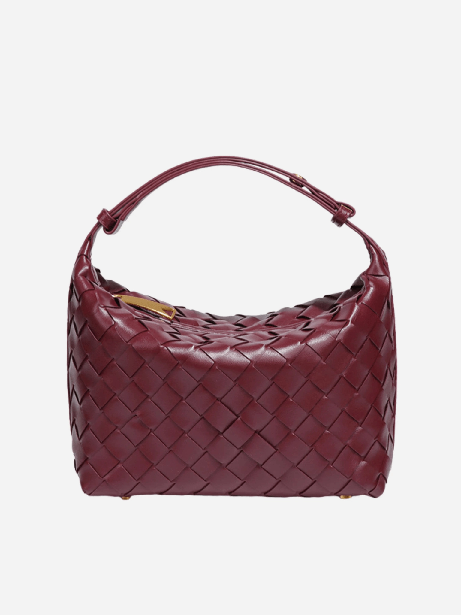 Isabella | Luxe Burgundy Woven Leather Tote ?C Chic & Statement-Making Artisan Construction Soft Texture