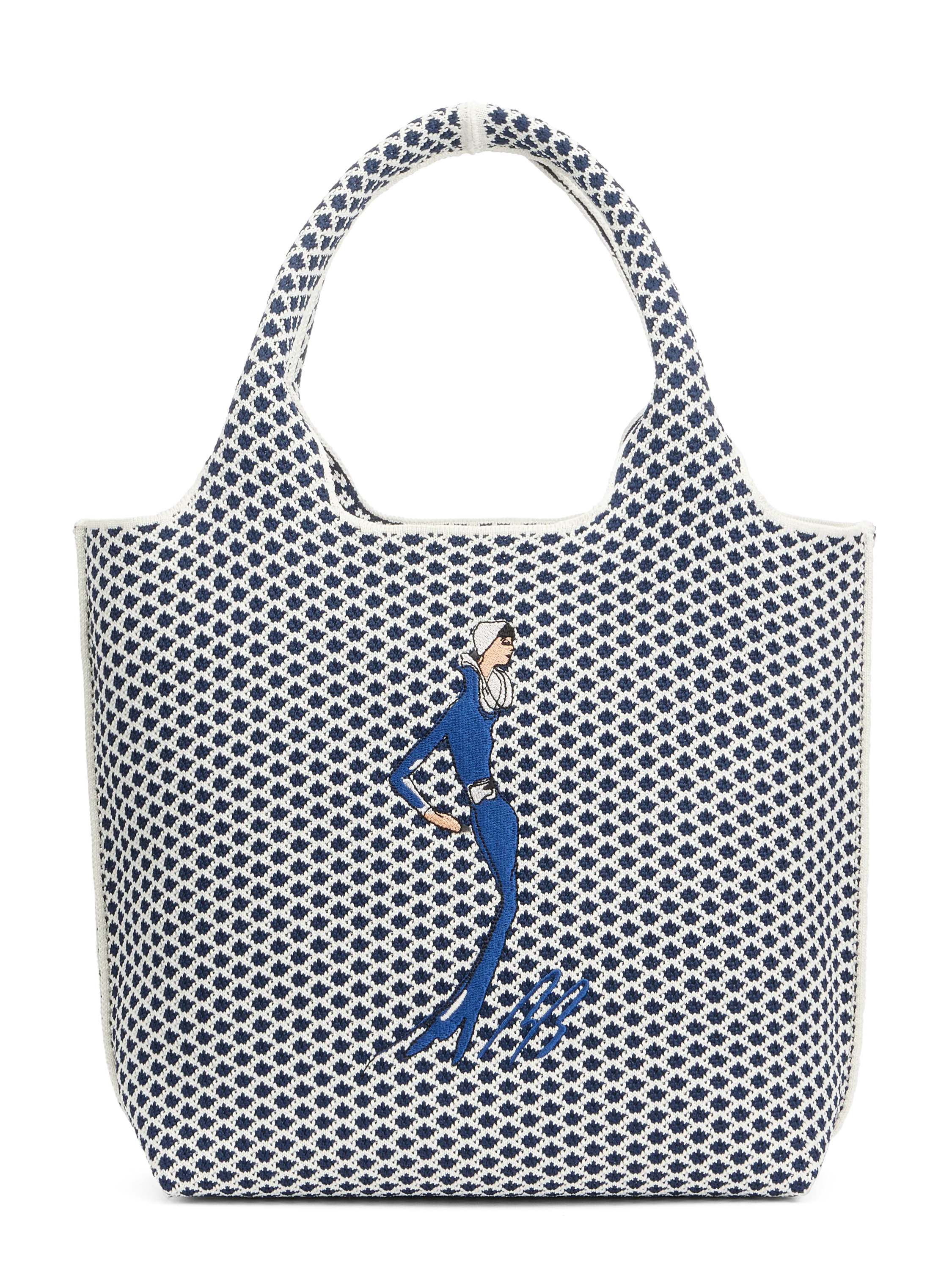 Essential Item Light Feel Sutton City Tote - Navy Diamond - Small