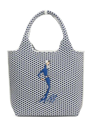 Essential Item Light Feel Sutton City Tote - Navy Diamond - Small