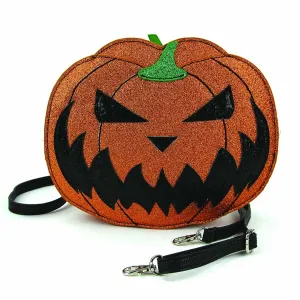 Pumpkin Two Faced Jack O Lantern Crossbody Bag Smart innovation Bright shade