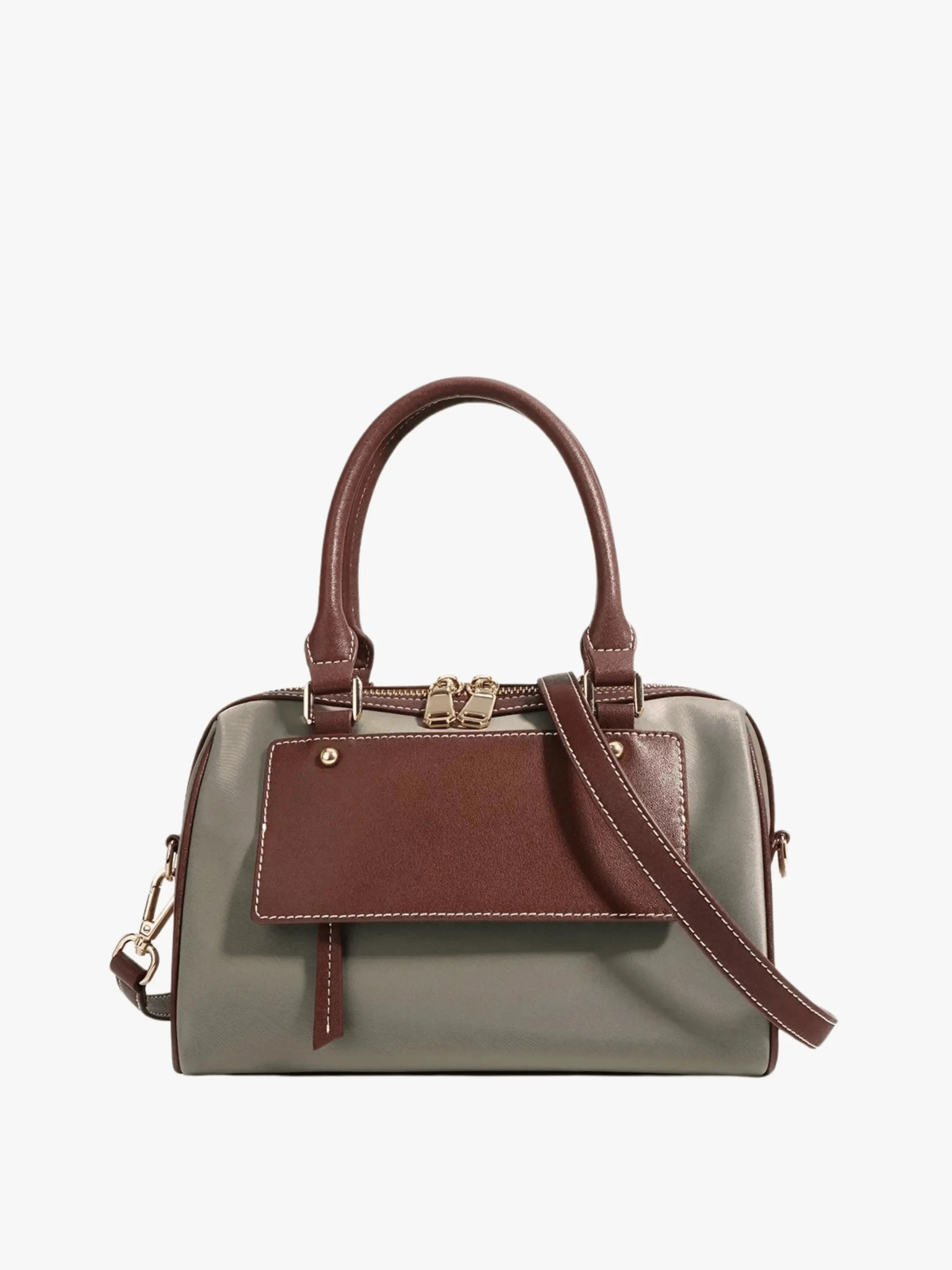 Outdoor companion Sorynna | Two-Tone Leather Satchel ?C Elegant & Contemporary
