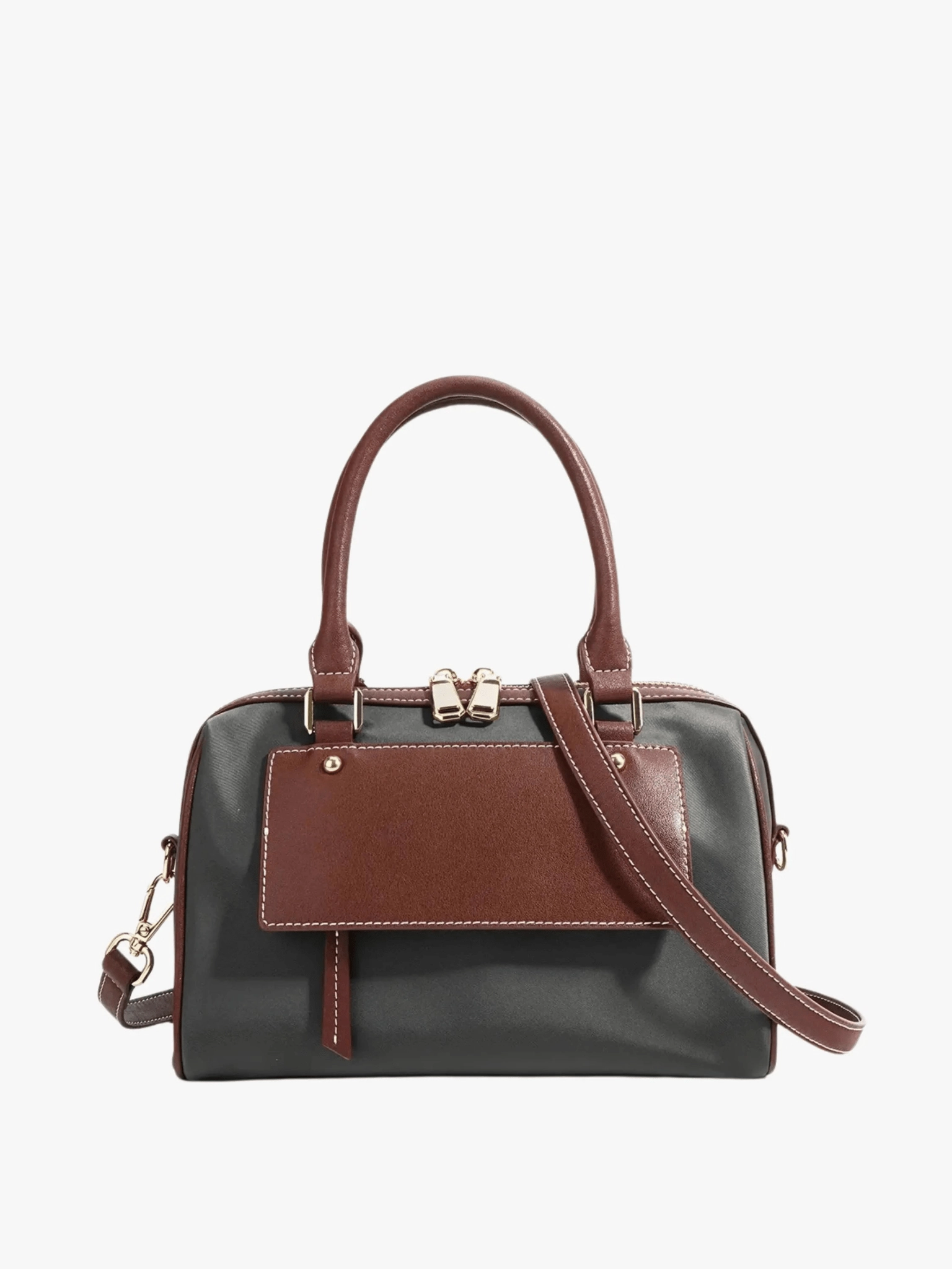 Urban Essential Sorynna | Two-Tone Leather Satchel ?C Elegant & Contemporary