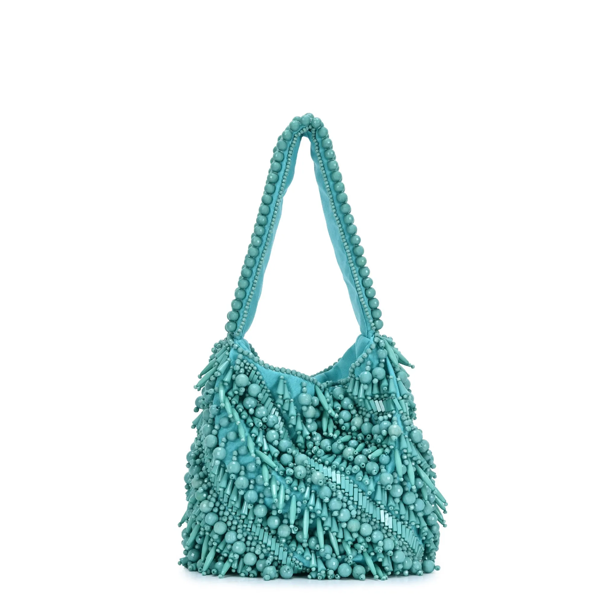 Meera Beaded Handcrafted Shoulder Bag Luxury Texture